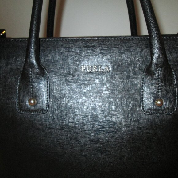 Furla Black Saffiano Leather Tote Bag - Picture 3 of 8